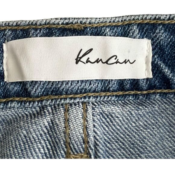 KanCan Womens Medium Wash Mid Rise‎ Distressed Straight Leg Jeans 9/28 - Picture 7 of 8